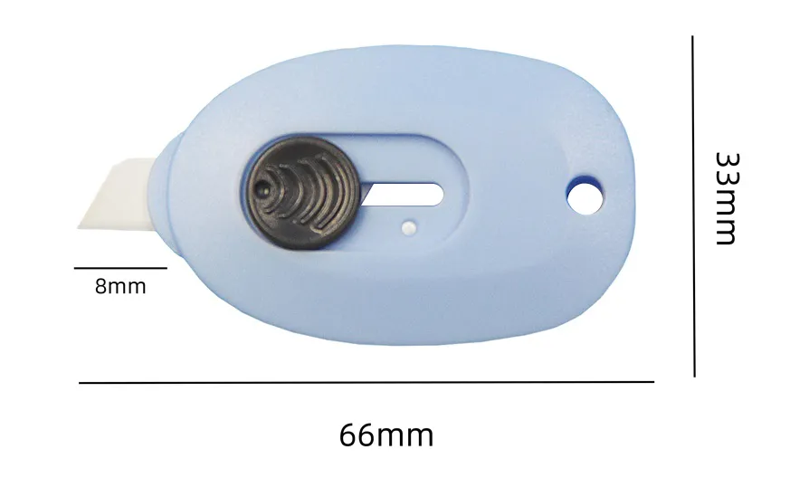 Mini Ceramic Box Cutter – Retractable Utility Knife with Keychain Hole (1)
