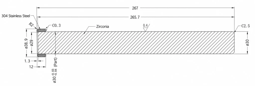 Waterjet Zirconia Ceramic Plunger
