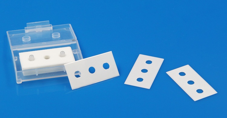 3 hole Rectangular shape with size 43×22×0.3mm