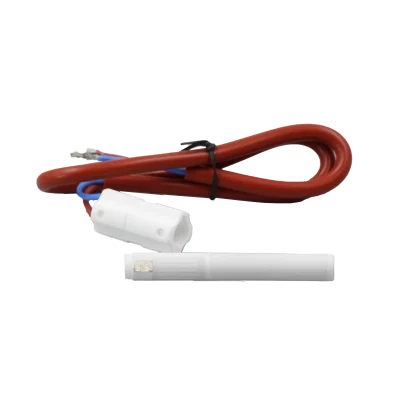 OD10.5 × ID6.5 × L78 mm Alumina Ceramic Tubular Igniter With Detachable Holder For Pellet Stove