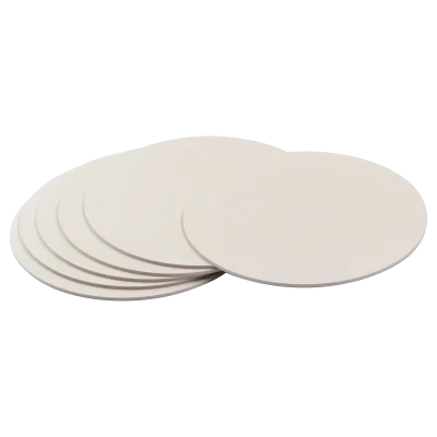 Dia 200-203mm 15um Aperture Light Brown Round Shape Microporous Alumina Ceramic Sheet