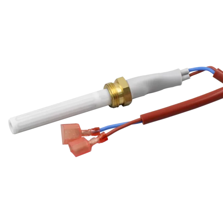 OD10.5 × ID6.5 × L90 mm 5 Sets Alumina Ceramic Igniter With Brass Threaded Head For Pellet Stove