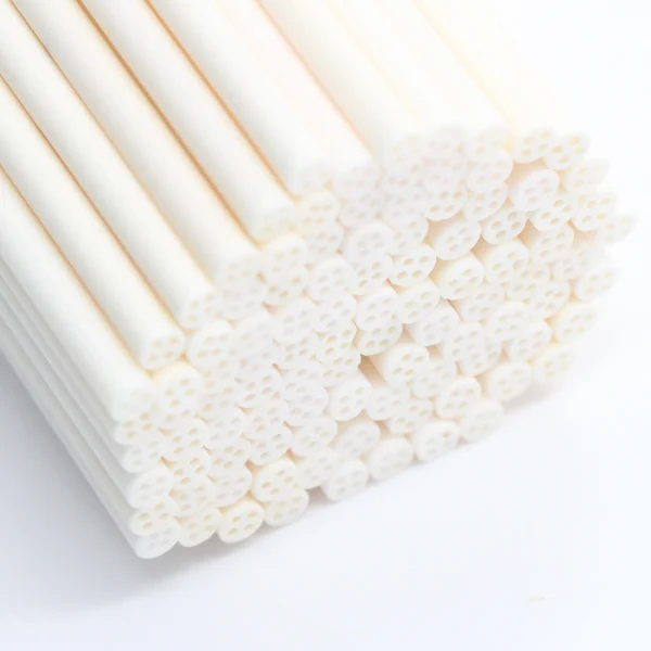 High Temperature 99% Alumina Ceramic Tube With 4 Inner Holes For Thermocouple Sensor Protection (5)