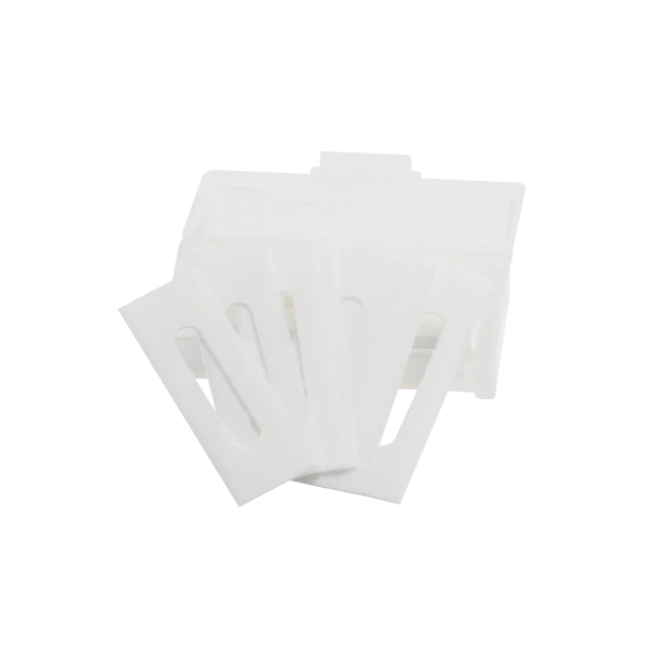 57mm x 19mm 20pcs Zirconia Ceramic Slotted Slitter Blade, 0.4mm Thick (4)