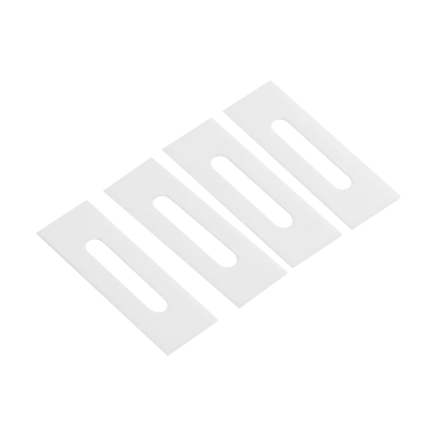 57mm × 19mm 20pcs Zirconia Ceramic Slotted Slitter Blade, 0.4mm Thick