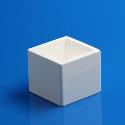 Square Opaque High-Purity Quartz Ceramic Crucible For Glass Batch Sintering And Metal Melting