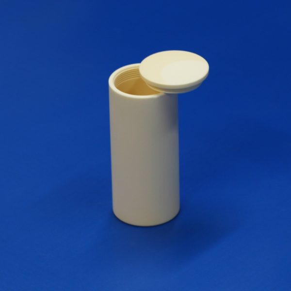 99% Alumina Cylindrical Crucible with Screw-On Lid - 71.56×71.56×164.67mm (4)