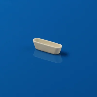 Handleless Arc-Ahaped Alumina Crucible Ceramic Boat - 42.75*11.43*11.00mm 100pcs