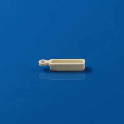 Rectangular Alumina Crucible with Epoxy Ring High-Temperature Resistant Corundum Crucible - 43.63*10.05*8.57mm 100pcs
