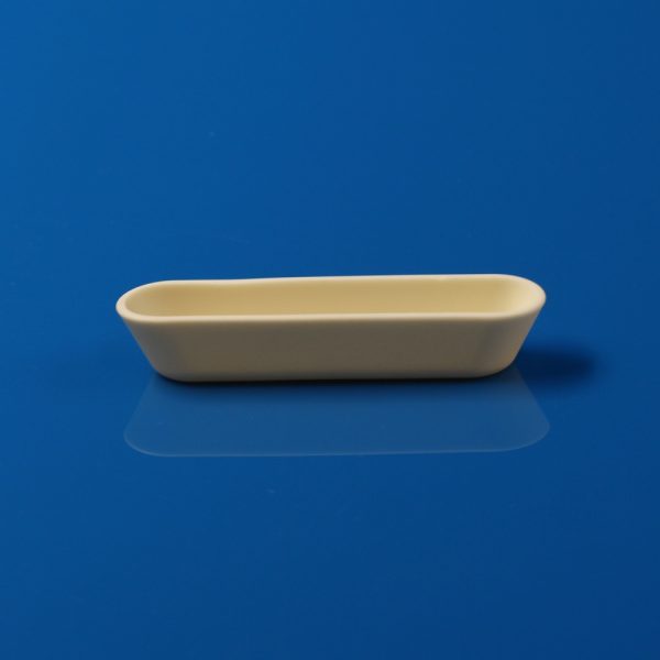 Wide Rounded Corner Handleless 99% Alumina Crucible,Large Capacity Corundum Boat - 114.9529.0019.80mm 50PCS (3)