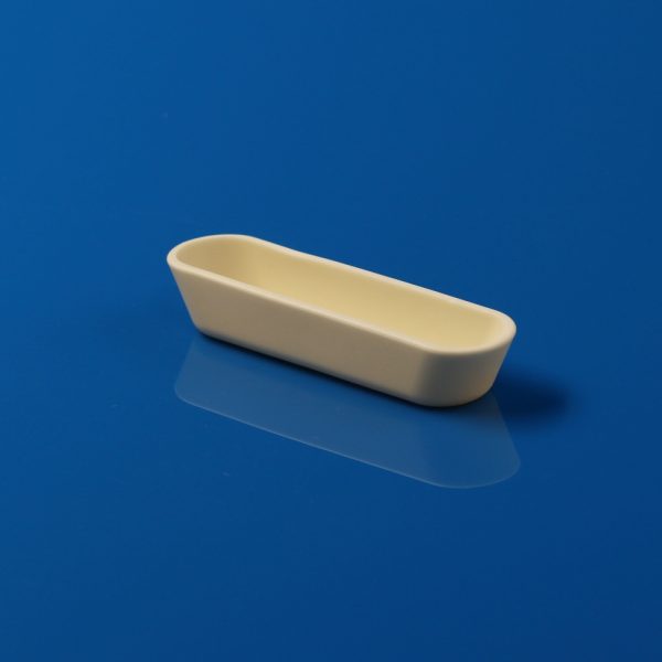 Wide Rounded Corner Handleless 99% Alumina Crucible,Large Capacity Corundum Boat - 114.9529.0019.80mm 50PCS (4)