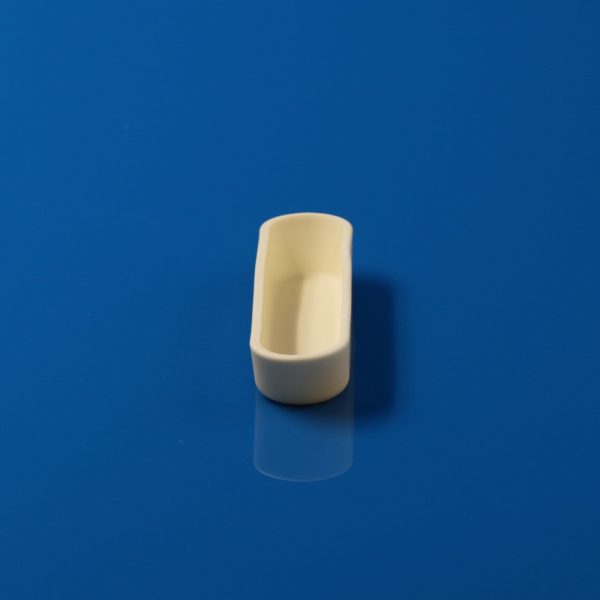 Wide Rounded Corner Handleless 99% Alumina Crucible,Large Capacity Corundum Boat - 114.9529.0019.80mm 50PCS (5)