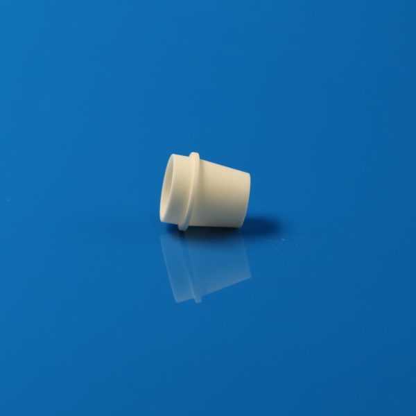 99% Alumina Cylindrical Crucible with Top Flange for Lab Furnace - OD32.72×H32.83mm (1)