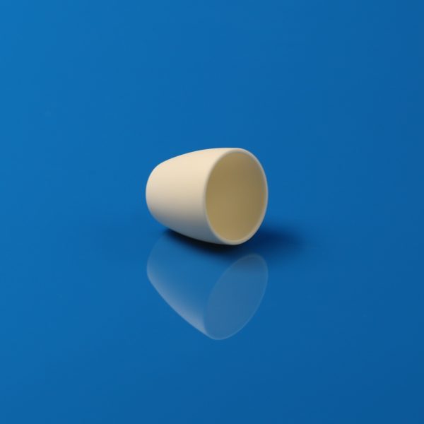 99% Alumina Flat Bottom Conical Crucible without Lid 25mL (1)
