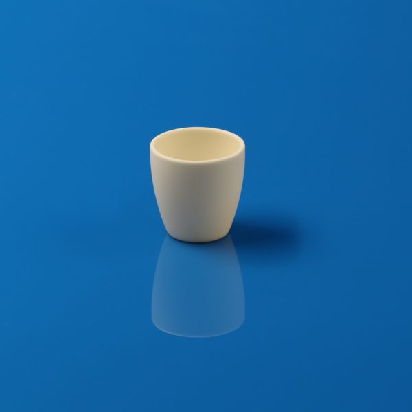 99% Alumina Flat Bottom Conical Crucible without Lid 25mL (2)