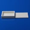 Alumina Square Crucible 100×100×20mm with Lid, 99% Al2O3 Low Height Crucible (1)