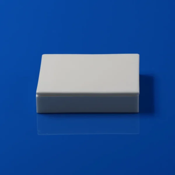 Alumina Square Crucible 100×100×20mm with Lid, 99% Al2O3 Low Height Crucible (2)
