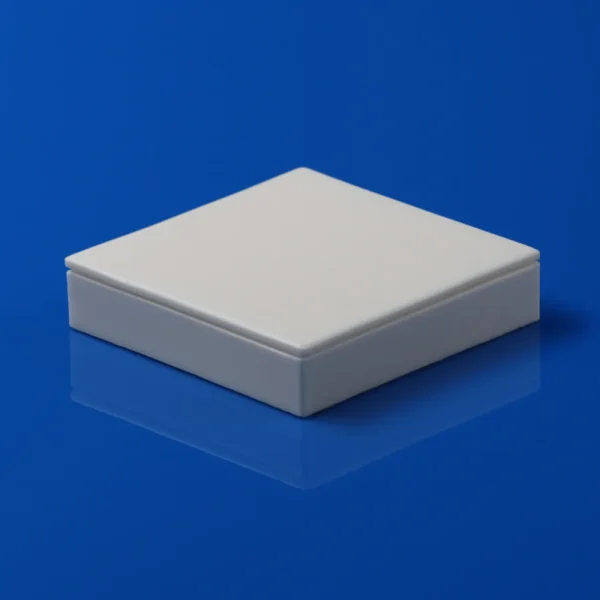 Alumina Square Crucible 100×100×20mm with Lid, 99% Al2O3 Low Height Crucible (5)