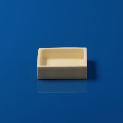 High Temperature Resistant 99% Alumina Square Groove Crucible - 70.03*70.39*20.17mm 5PCS
