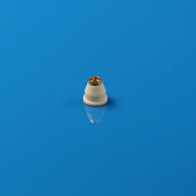 Laser Cutting Spare Parts 99% Alumina Ceramic Nozzle Holder D17.6mm M6 Thread 2Pcs