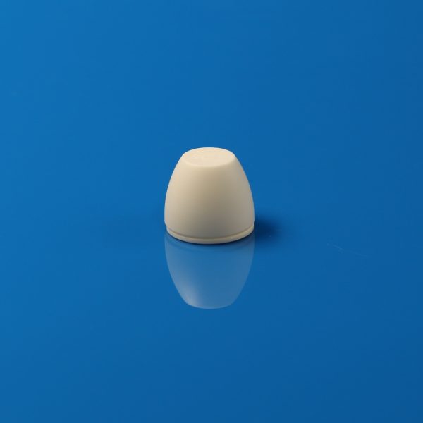 Small Flat Bottom Bulbous Conical 99% Alumina Crucible with Round Lid - OD36.45×H28.32mm (4)