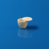 Small Flat Bottom Bulbous Conical 99% Alumina Crucible with Round Lid - OD36.45×H28.32mm (5)