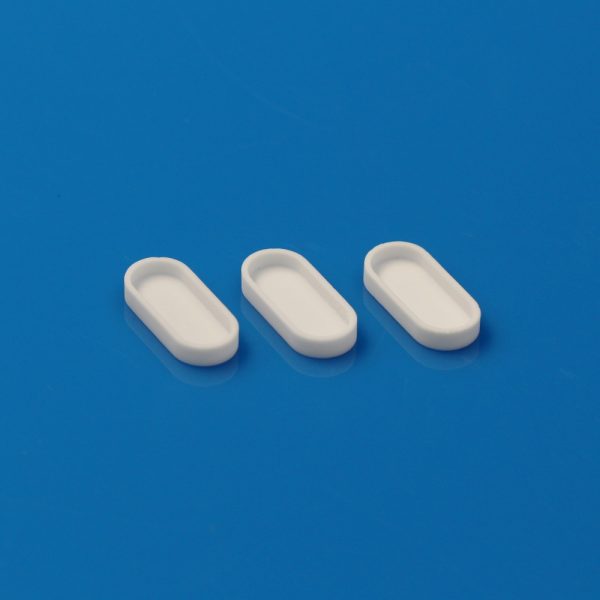 Alumina Ceramic Sample Pan for Laboratory Moisture Analysis - Oval 20×9×3mm (3)