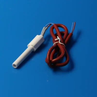 Alumina Ceramic Igniter for Pellet Stove with Detachable Holder, Tube Size OD 10.5 × ID6.5 × L 90 mm