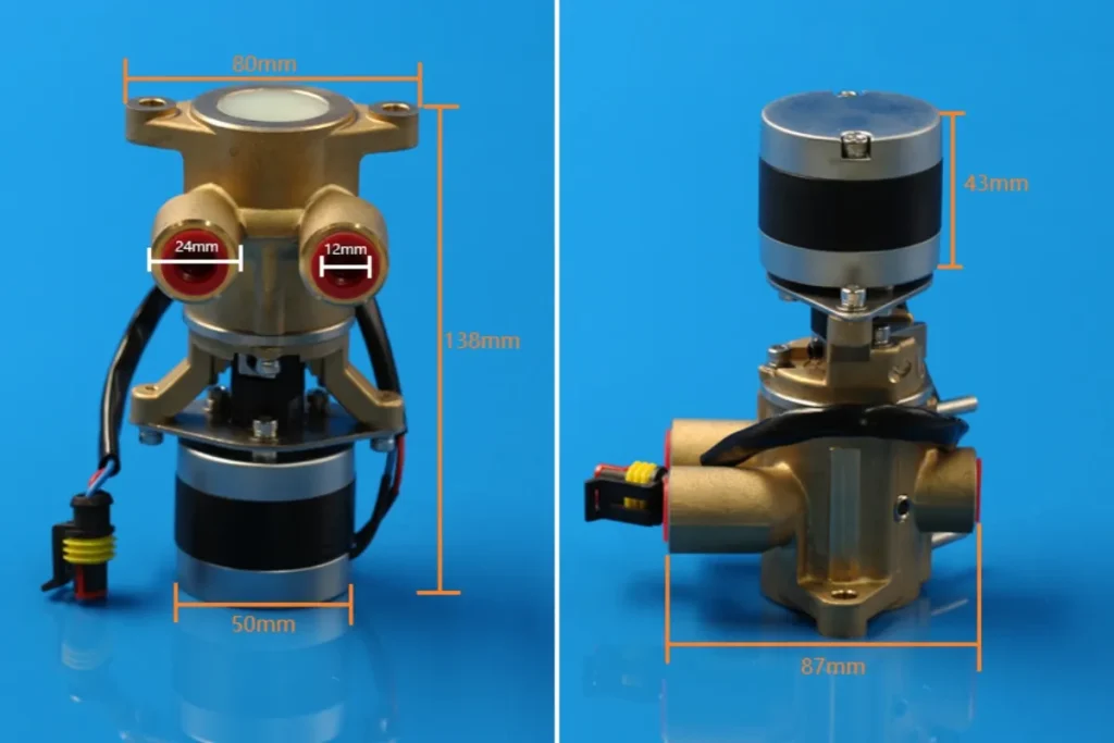 Water Jet Loom Dual-Nozzle Water Diverter Valve Assembly with Motor
