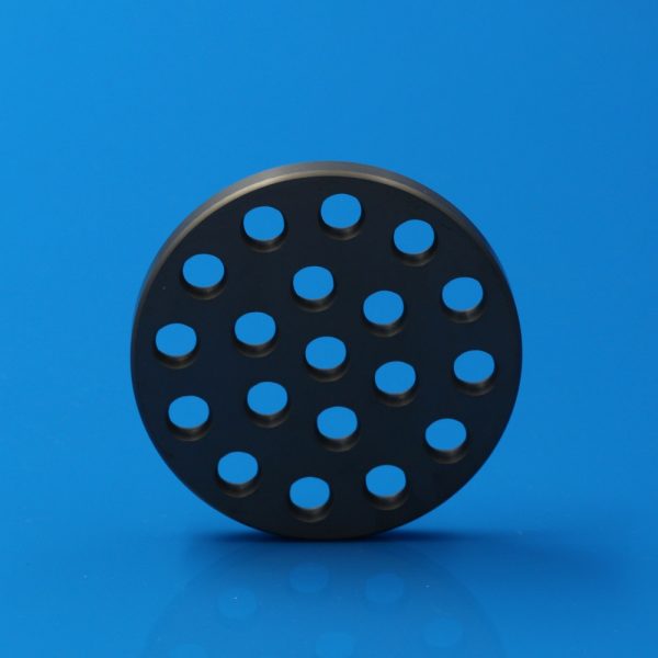 Silicon Carbide Perforated Distribution Plate with 19 Holes for Flow Distribution (2)