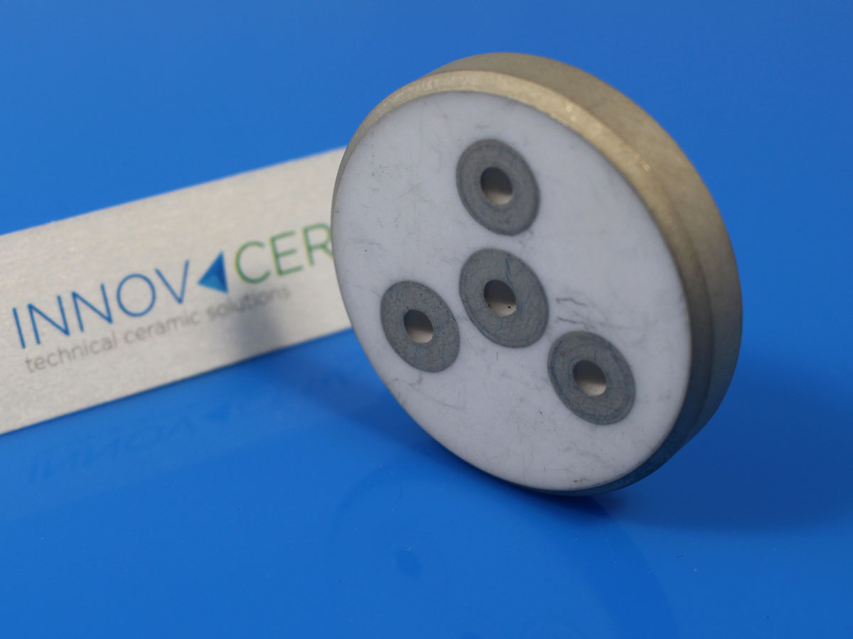 metallized ceramic plate
