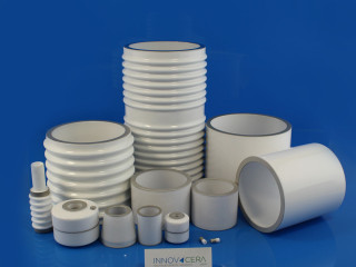 Alumina Metallizing Ceramic Tubes Bushing Rings For Vacuum Furnace