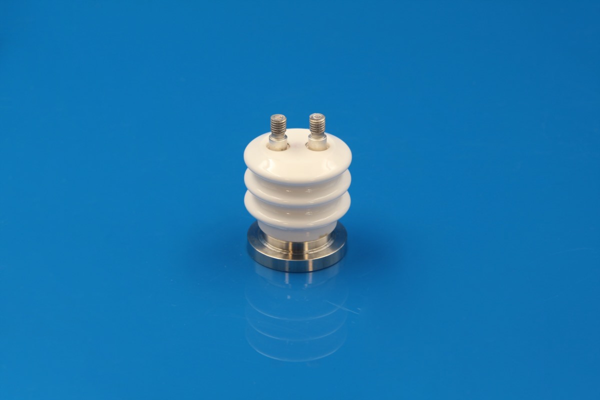 2 pin electrical feedthrough for vacuum coating system