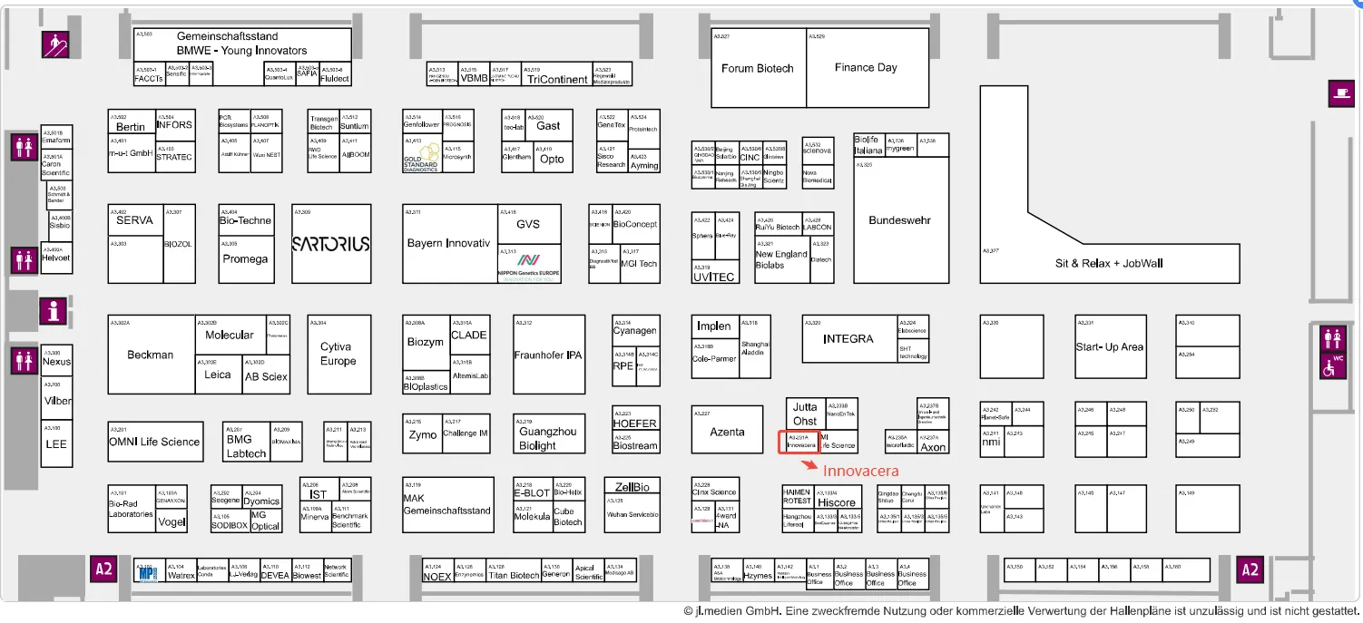 Analytica 2026 exhibition floor plan