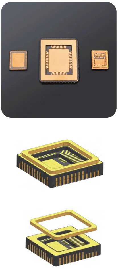 Ceramic Leadless Chip Carrier/Quad Flat No-Lead Package (CLCC/CQFN)