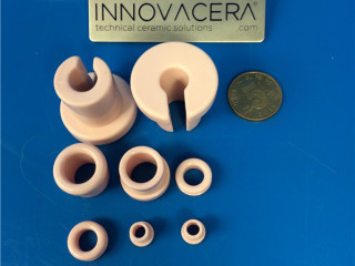 99% Pink Alumina Ceramic Eyelet For Textile Industry|A 99% alumina ceramic eyelet is a specialized component used in the textile industry for guiding and controlling the movement of threads, fibers, or wires during various textile processes. Alumina cer…
