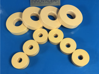 Magnesium Stable Zirconia Ceramic Washer Rings|Magnesium-stabilized zirconia ceramic washer rings, often referred to as Mg-PSZ (Magnesia Partially Stabilized Zirconia), are advanced ceramic components used in various high-temperature and high-wear applications. These washer rings are primarily made from zirconium dioxide (ZrO2) with the addition of magnesium oxide (MgO). The addition of magnesium stabilizes the zirconia crystal structure, improving its thermal and