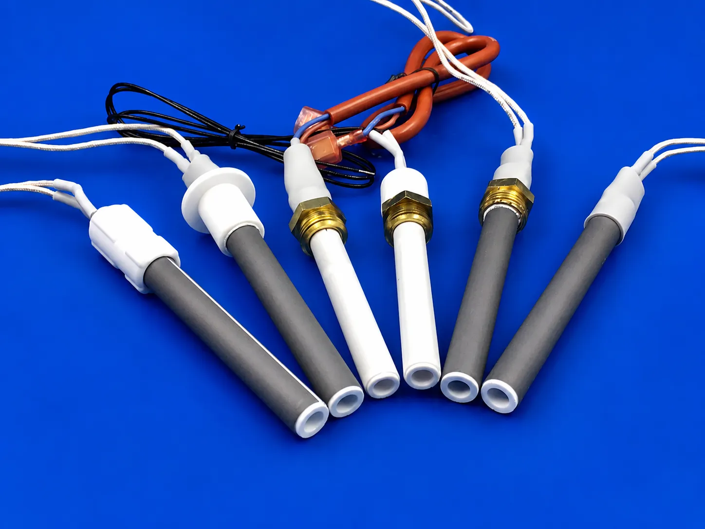 Representative ceramic igniter products for pellet and biomass ignition applications.