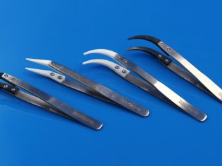 Anti-static Ceramic Tweezers-Stainless Steel Handle With Ceramic Tips