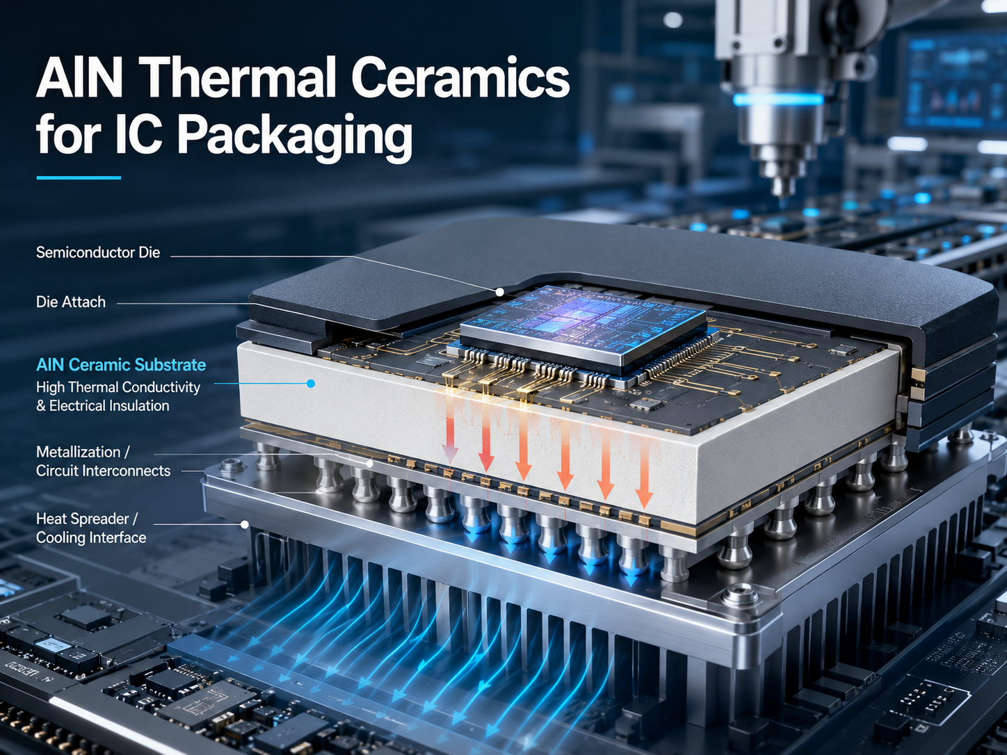 Aluminum nitride thermal ceramic components for integrated-circuit and chip packaging | INNOVACERA