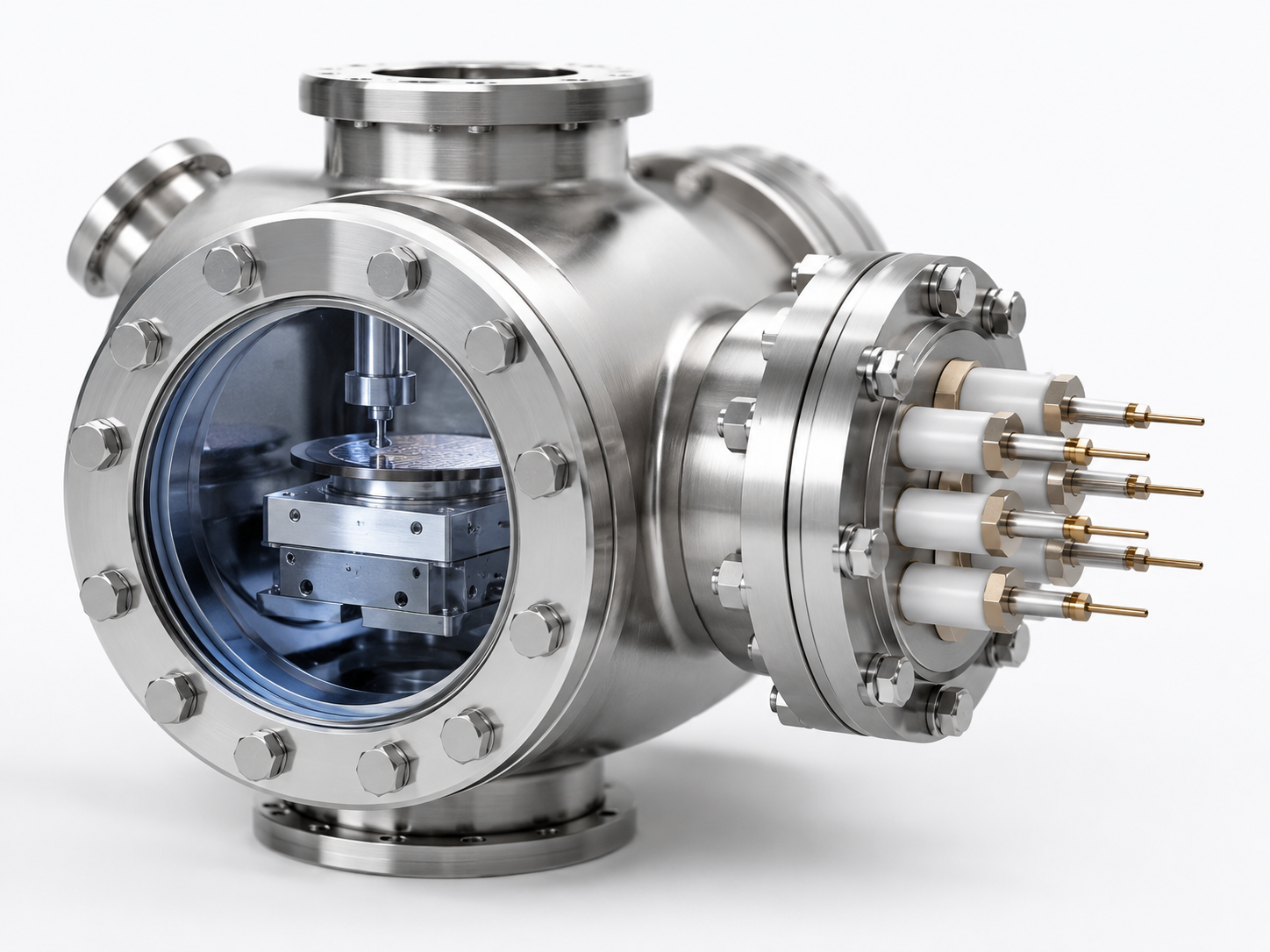 Multipin Vacuum Electrode Connector | INNOVACERA KF-style multipin ceramic connector for vacuum electrode and instrumentation systems | INNOVACERA
