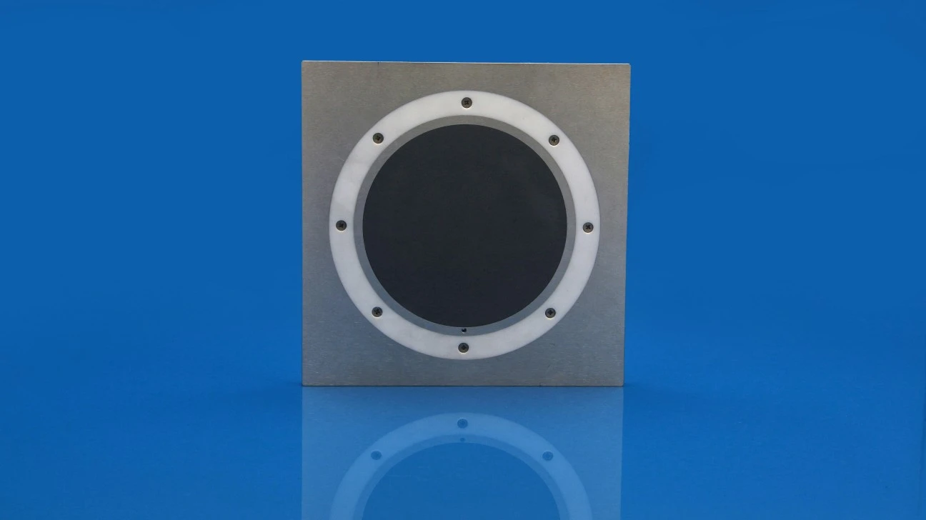 Ceramic vacuum chuck for LED blue-film handling