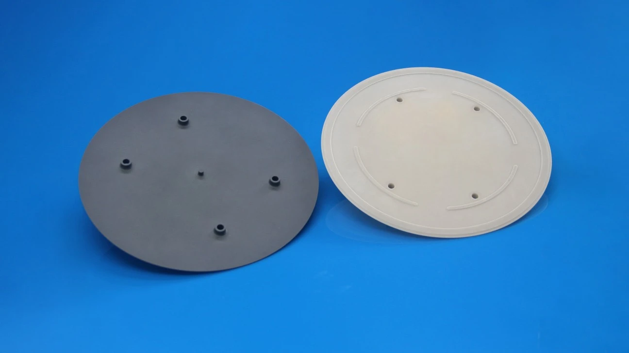 Hot-pressed AlN chuck component for semiconductor etching equipment