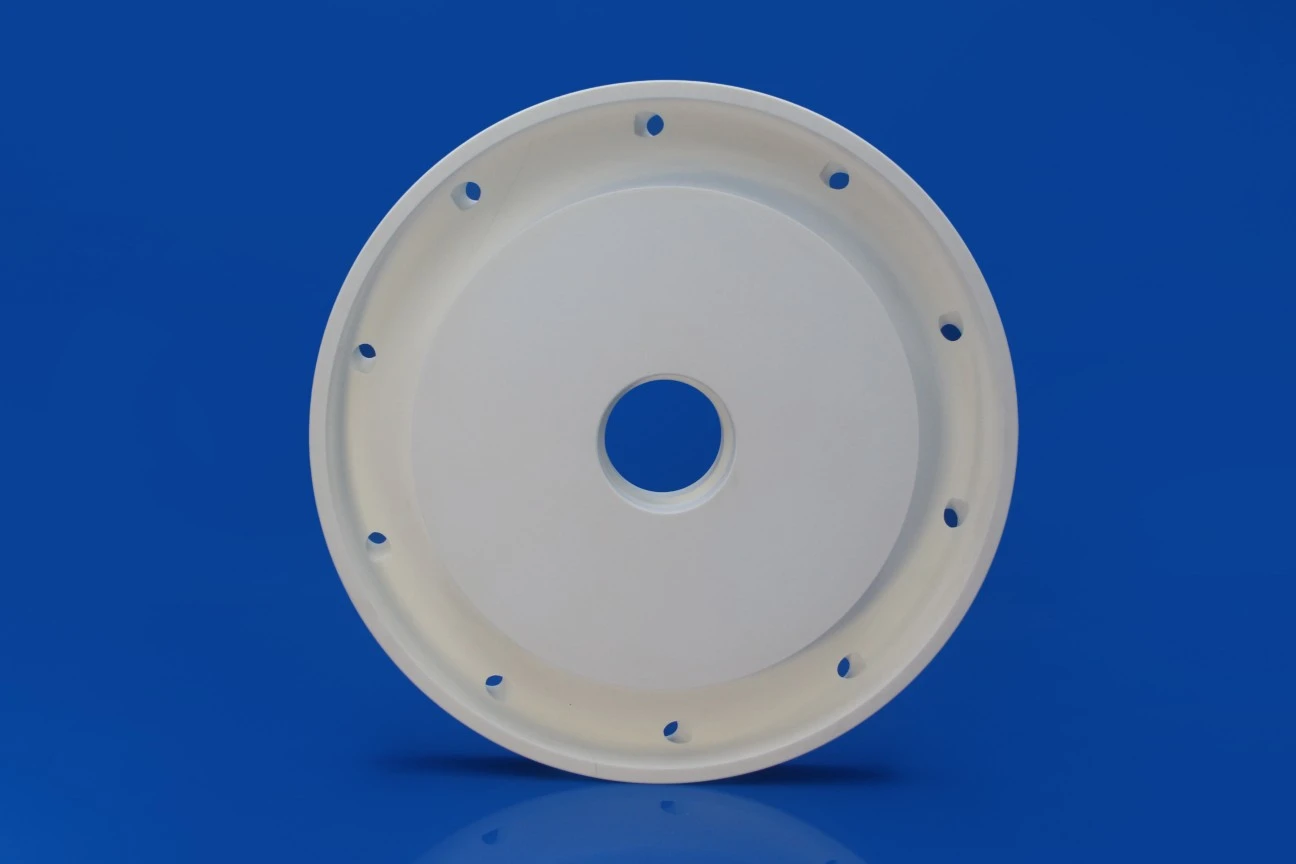 Precision-machined alumina ceramic plate